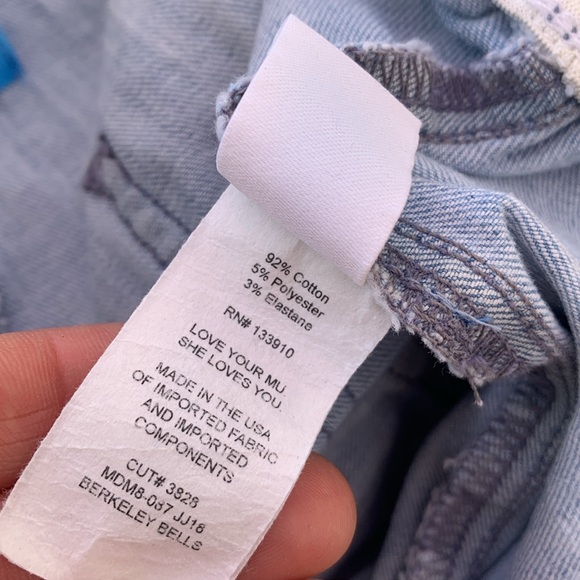 Mumu Blue Berkeley Bells Palm Leaf Print Pants - Picture 8 of 16